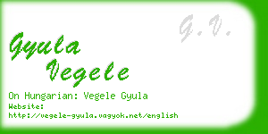 gyula vegele business card